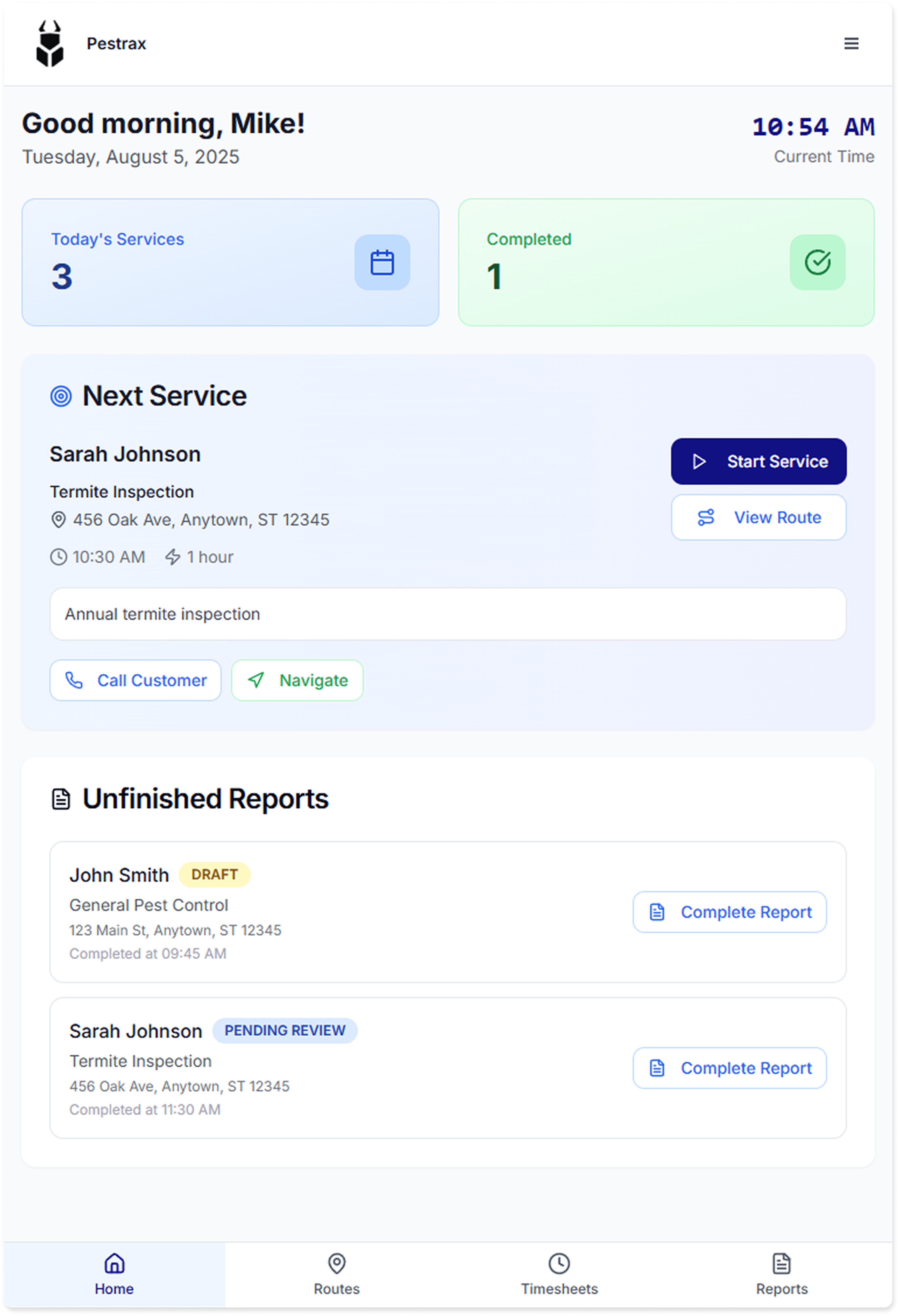 Pestrax Properties Management Dashboard